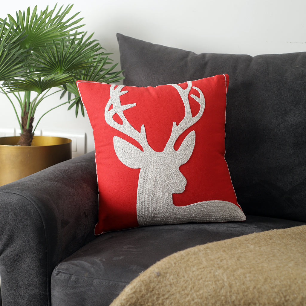 Christmas Reindeer Cushion Cover