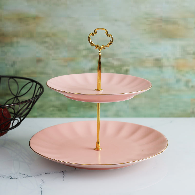 Designer Ceramic Classic Cake Stand - Pink