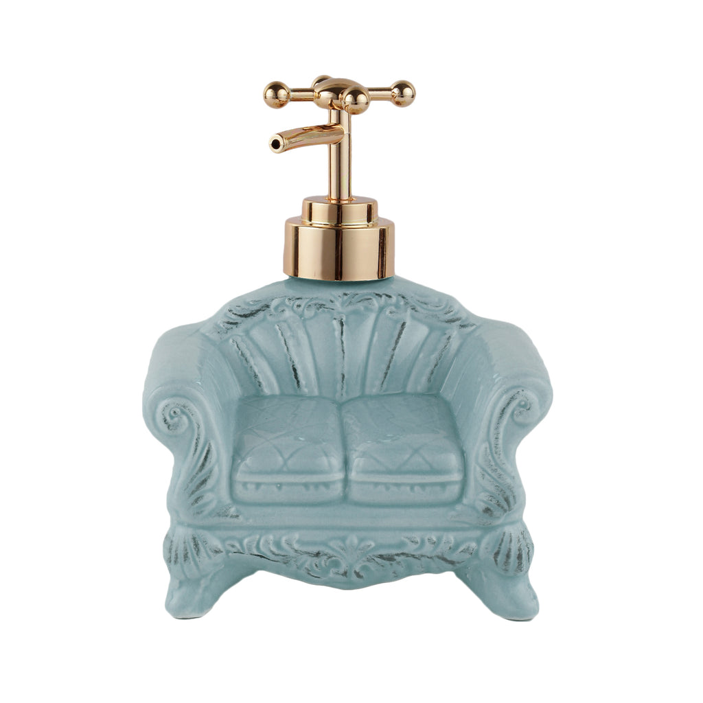 Vintage Sofa Soap Dispenser - Turquoise Blue