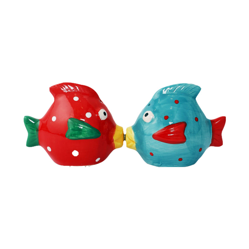 Cute Fish Salt and Pepper Set - Red/Blue