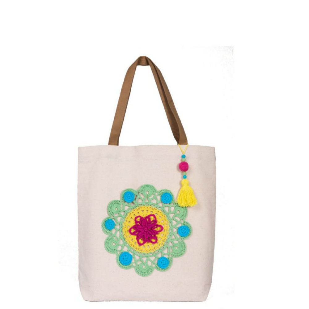 Geometric Blue & Yellow Women's Tote Bag
