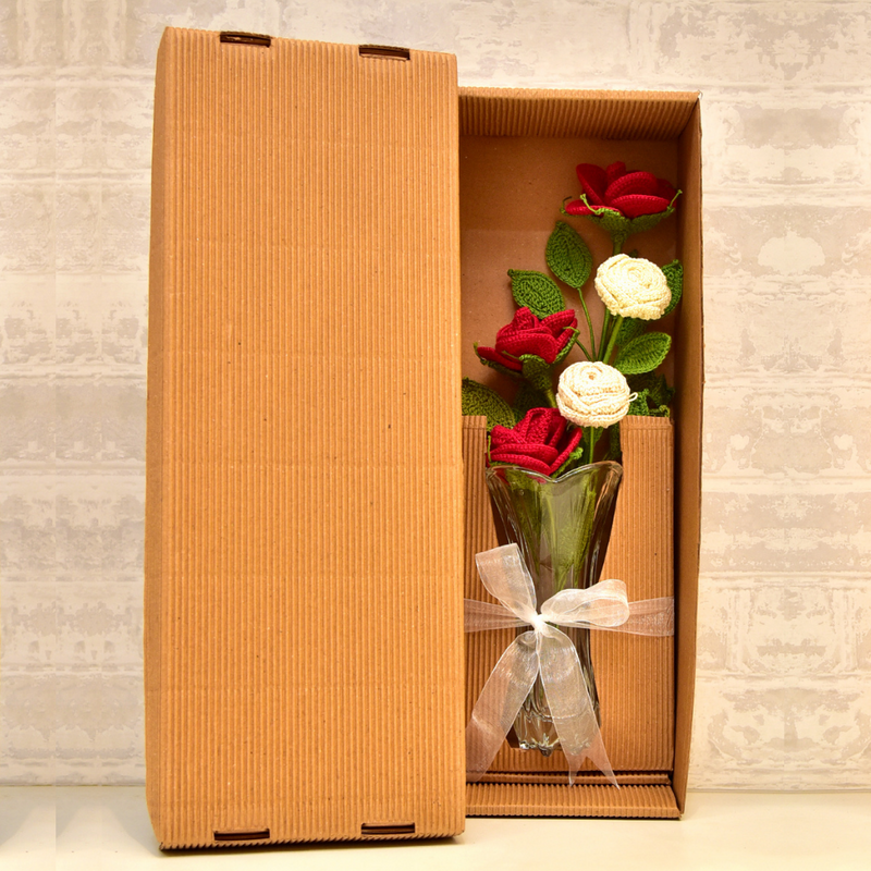Handcrafted Crochet Rose  Bouquet