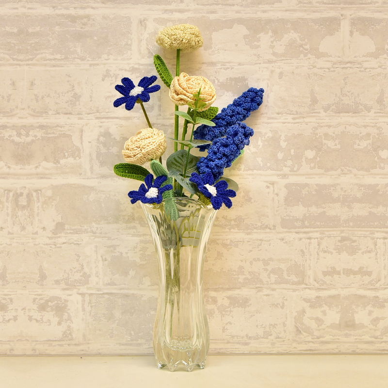 Handcrafted Crochet Daisy Hyacinth Bouquet