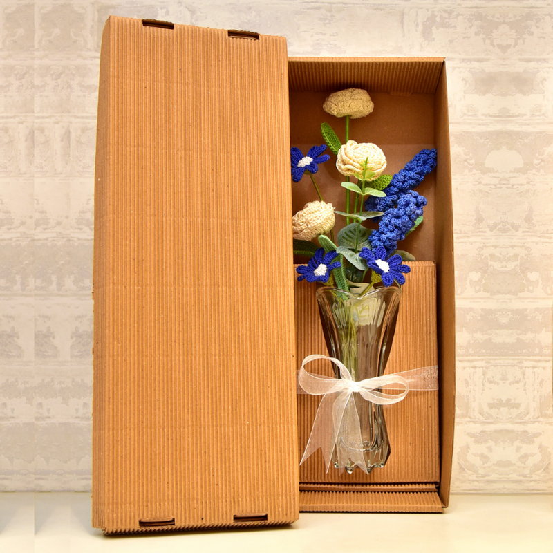 Handcrafted Crochet Daisy Hyacinth Bouquet