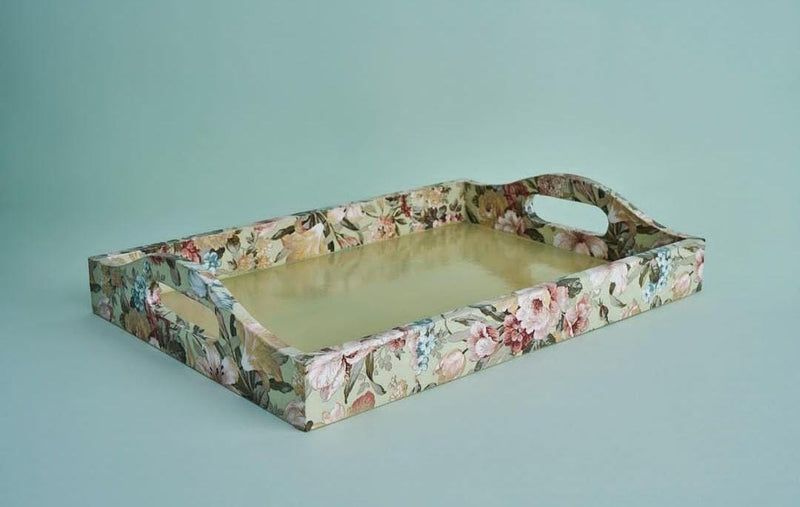 Kate Green Floral Tray