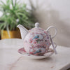 Pastel Birdcage Kettle, Teacup & Saucer Set