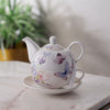 Pretty Butterflies Kettle, Teacup & Saucer Set