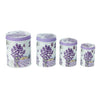 Long Dark Lavender Storage Tins (Set Of 4)