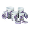 Long Dark Lavender Storage Tins (Set Of 4)