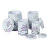 Long Light Lavender Storage Tins ( Set Of 4)