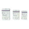 Square Lavender Vase Storage Tins (Set Of 3)