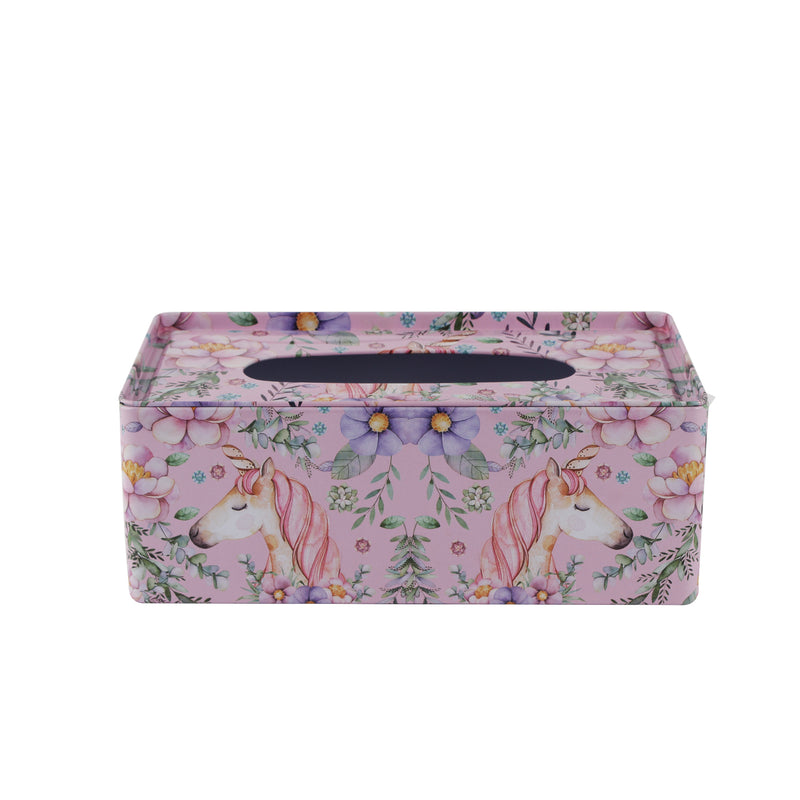 Unicorn and Ferns Tissue Box
