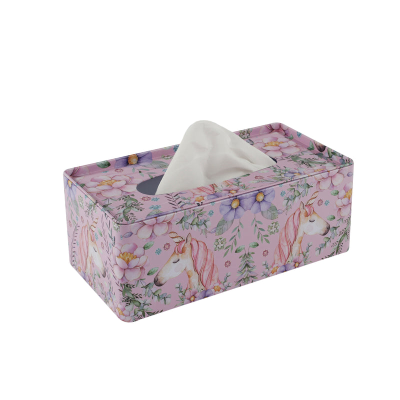 Unicorn and Ferns Tissue Box