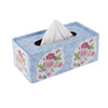 Blue Vintage Floral Tissue Box