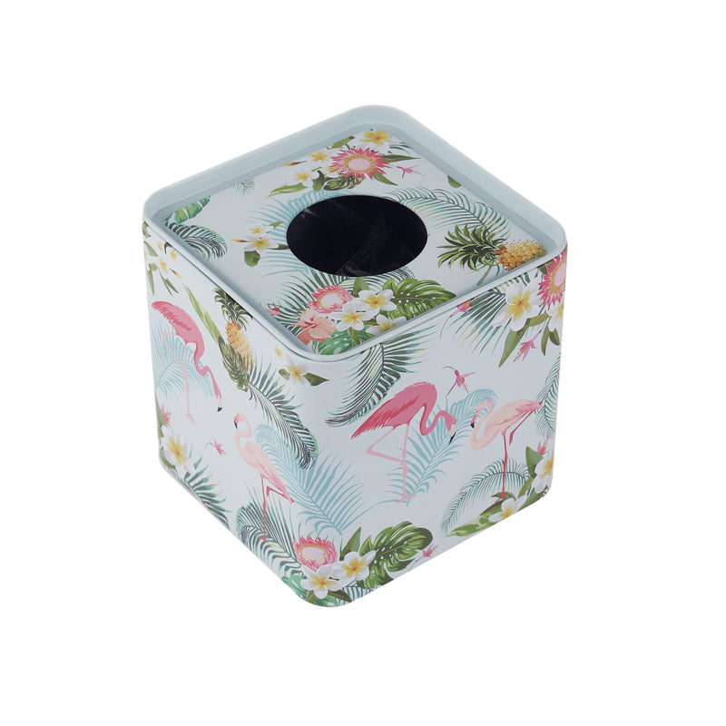 Forest Flamingo Tissue Box - Square