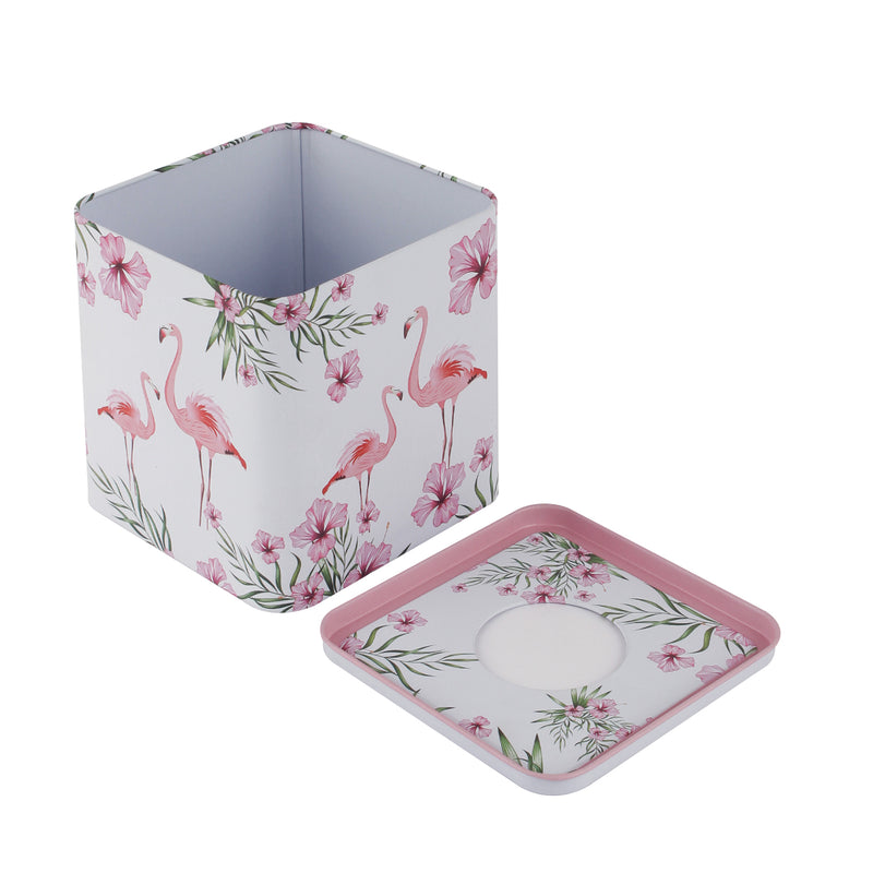 White Flamingo Tissue Box - Square