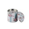 Floral Striped Metal Tin Canister