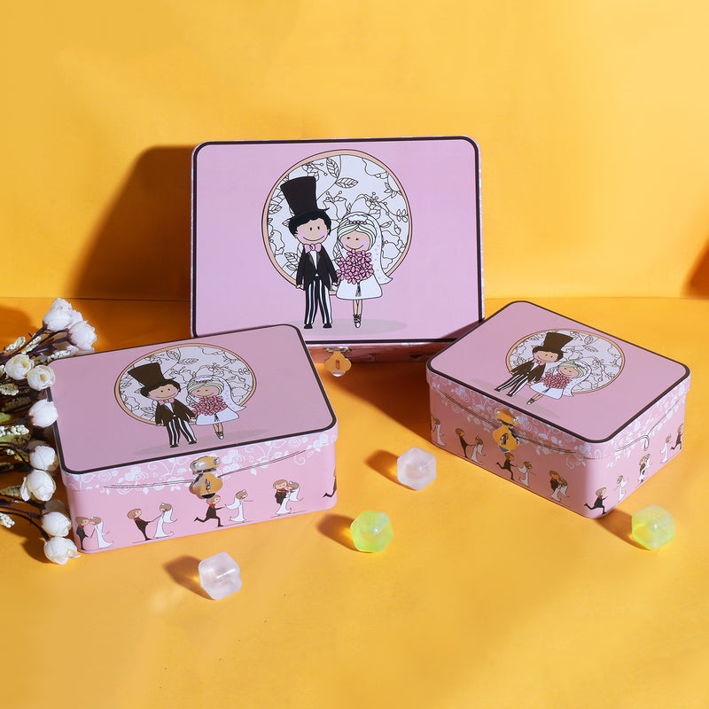 Bride & Groom Wedding Gift Box (Set of 3)