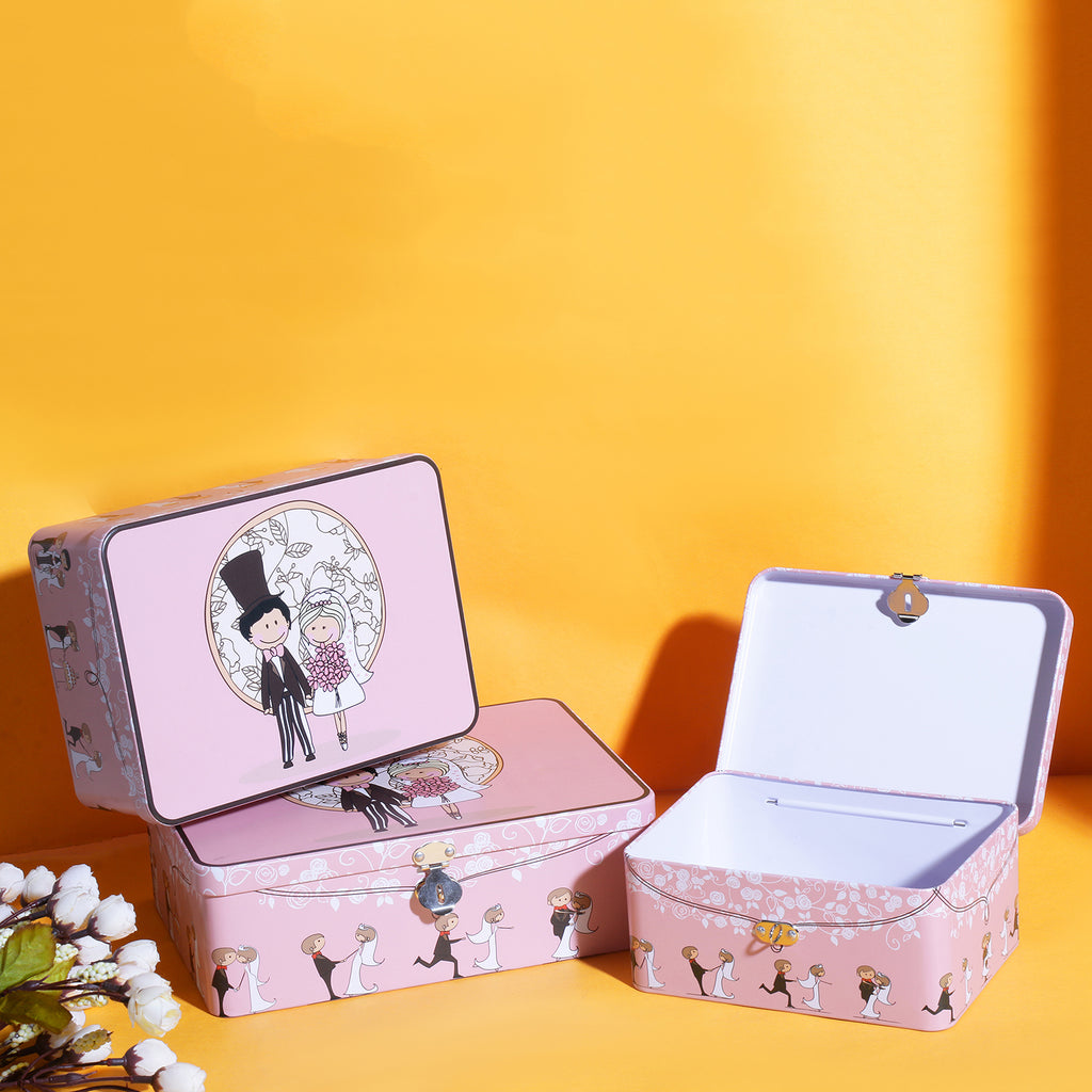 Bride & Groom Wedding Gift Box (Set of 3)