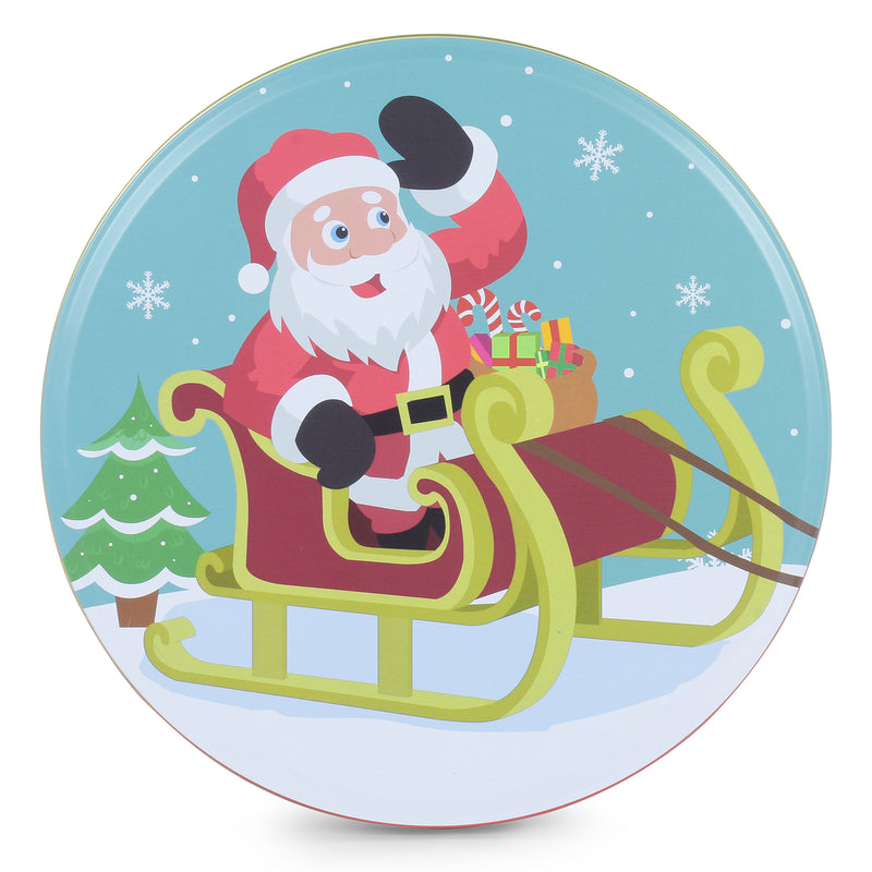 Santa Bringing Gifts Round Storage Box (Set of 3)