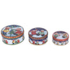 Cute Christmas Bears Round Storage Box (Set of 3)