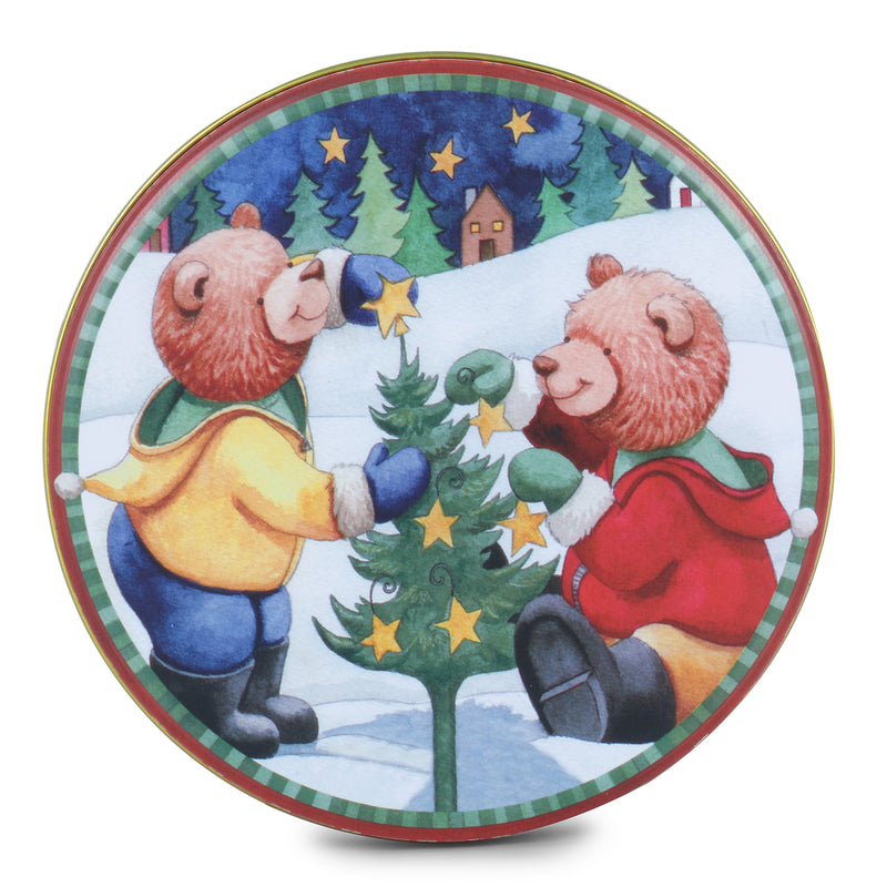 Cute Christmas Bears Round Storage Box (Set of 3)