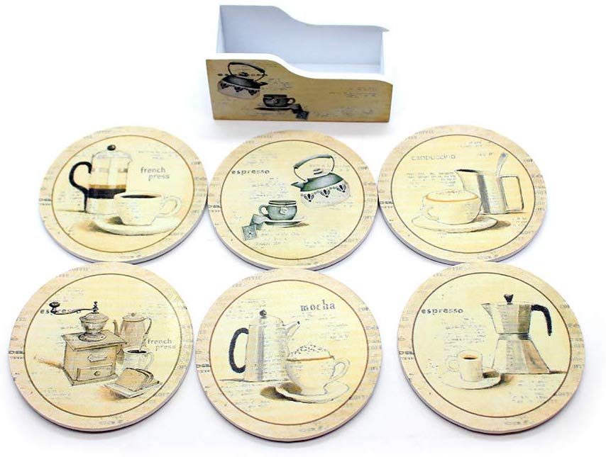 Vintage Coffee Design Coasters