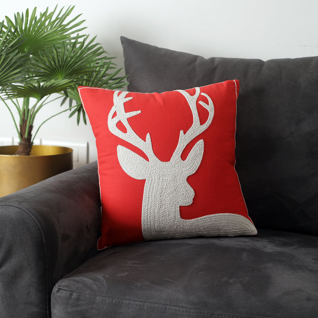 Christmas Reindeer Cushion Cover