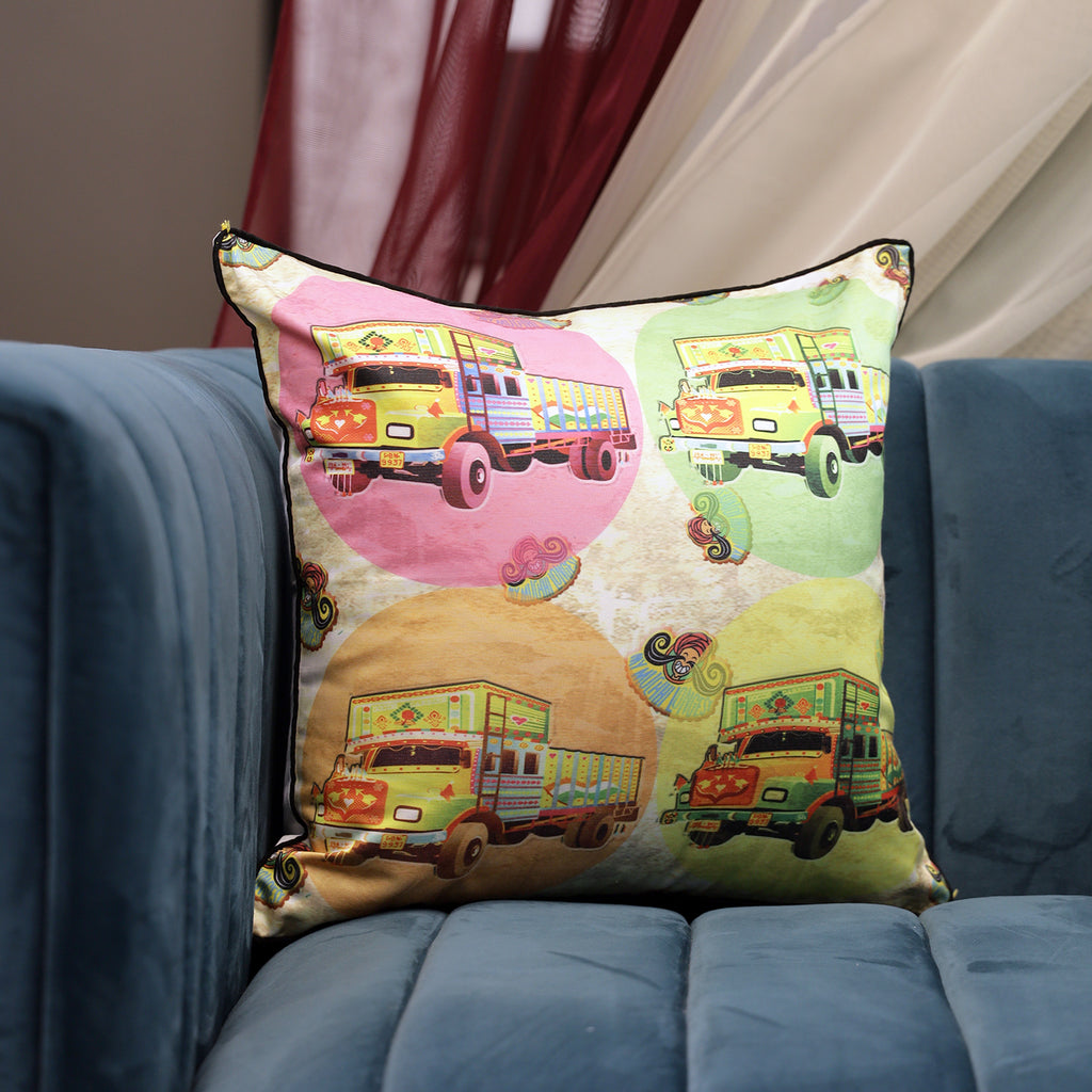 India Trucks Cushion Cover