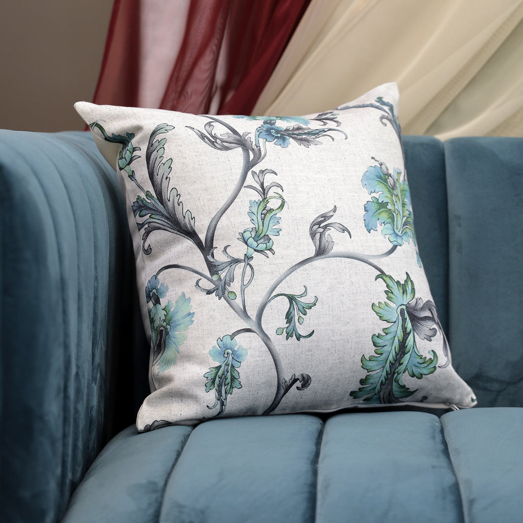Blue Flora Cushion Cover