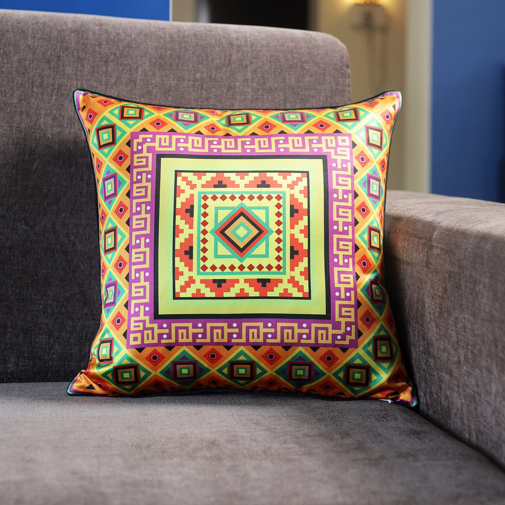Festive Geometric Cushion Cover
