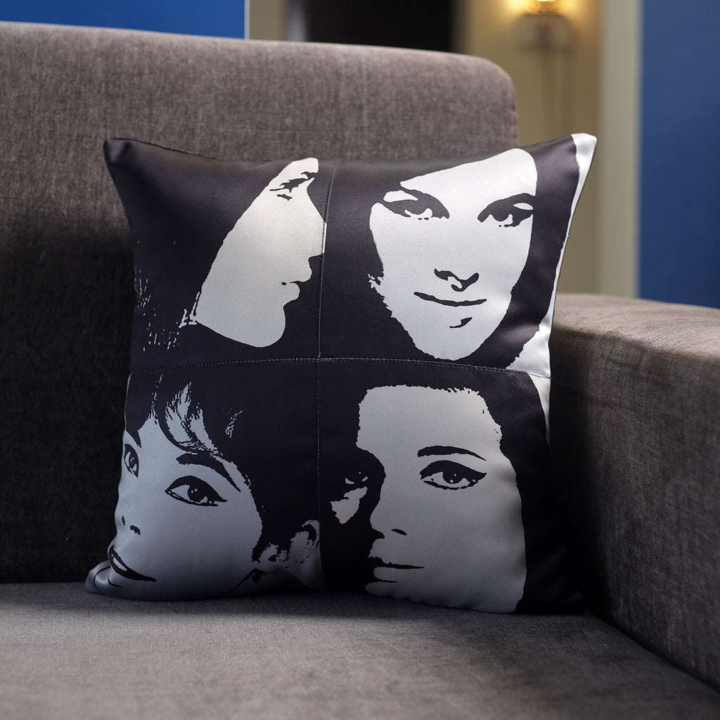 Retro Profiles Cushion Cover