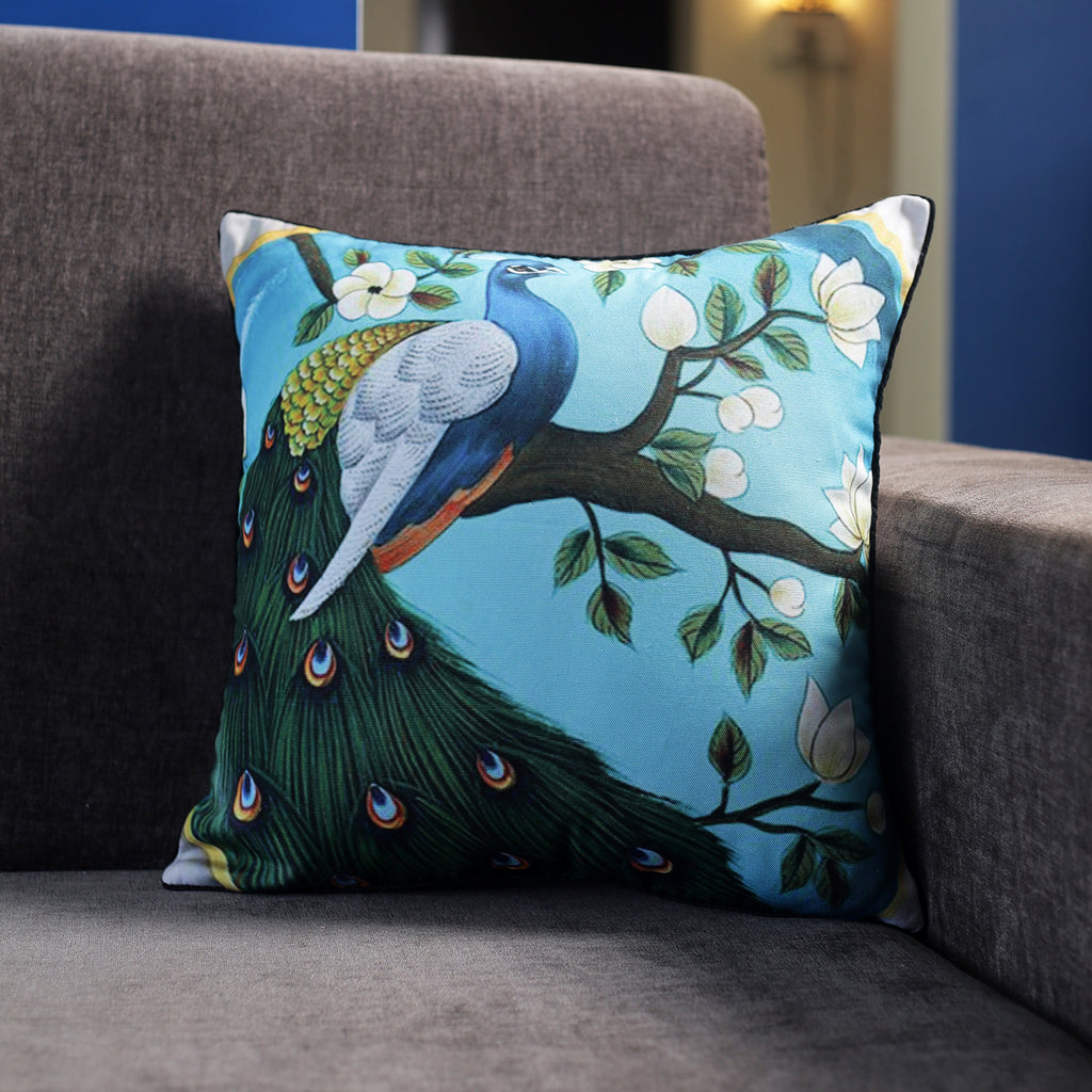 Royal Peacock Cushion Cover