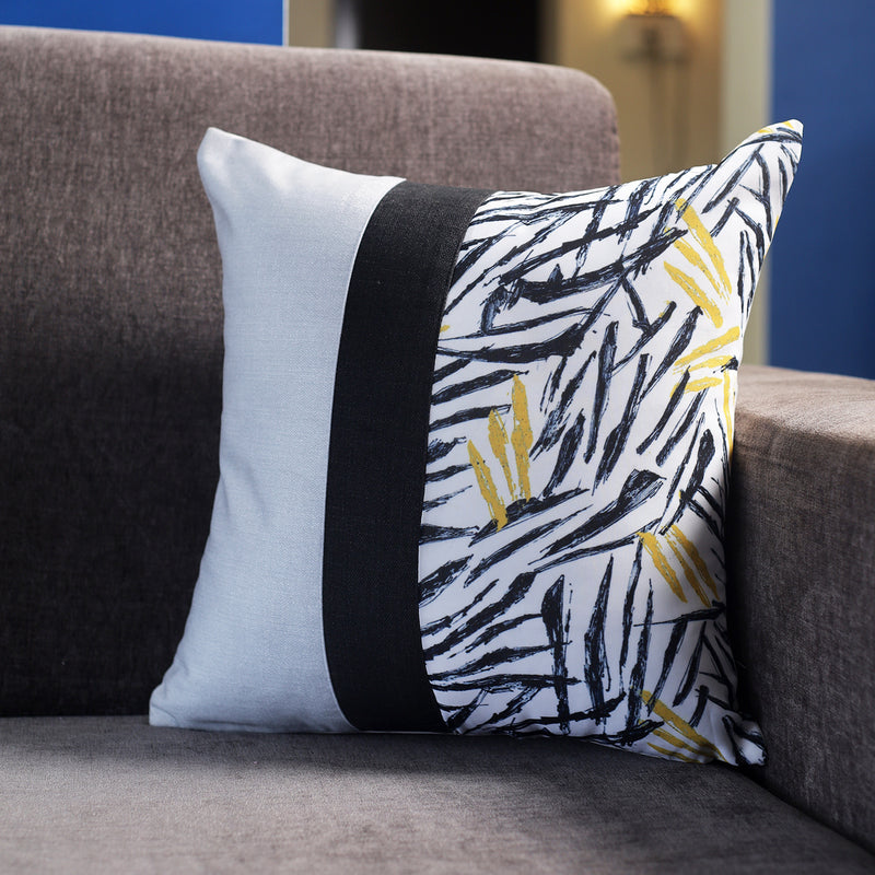 Abstract Striped Cushion Cover