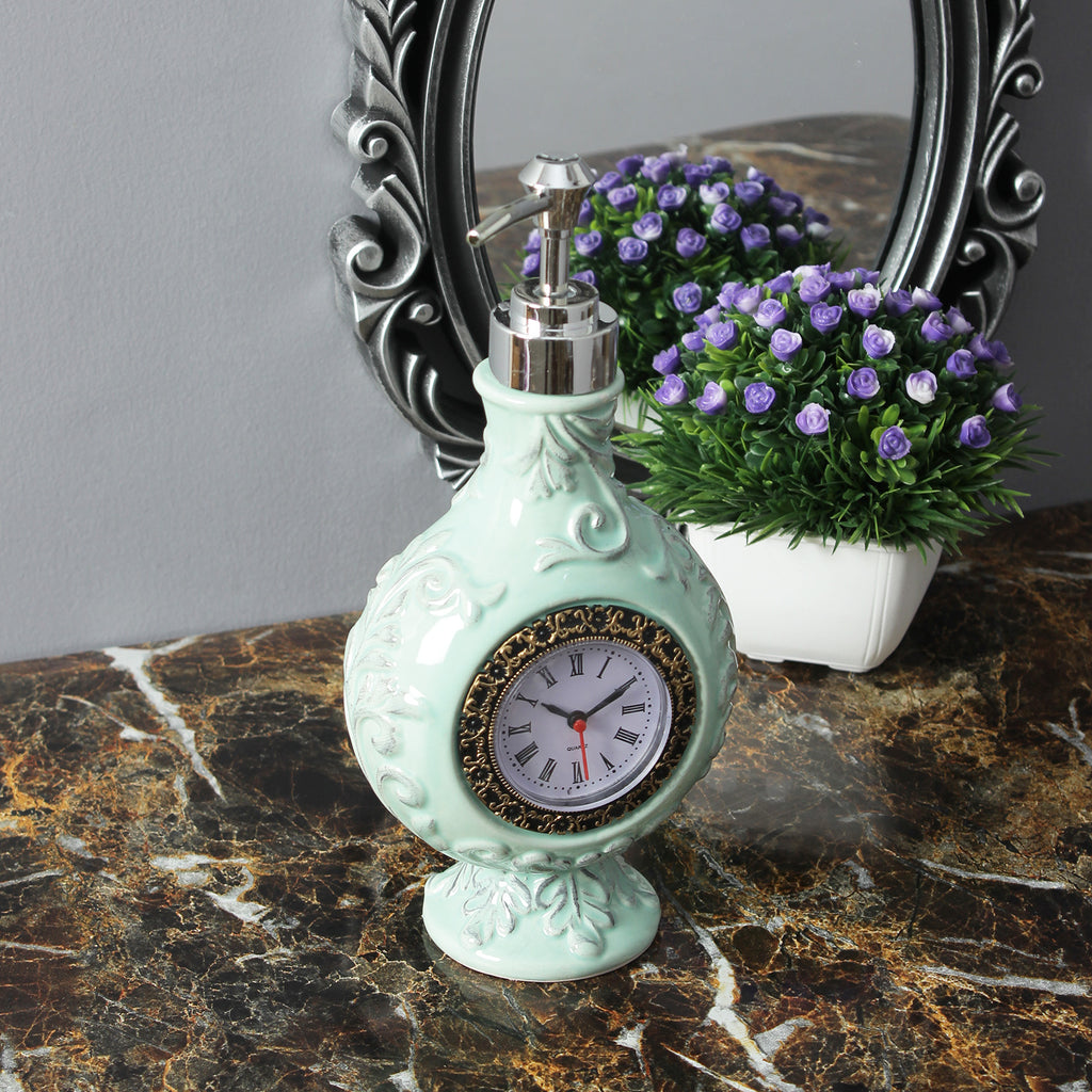 Vintage Clock Liquid Soap Dispenser - Green