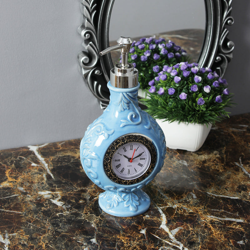 Vintage Clock Liquid Soap Dispenser - Blue