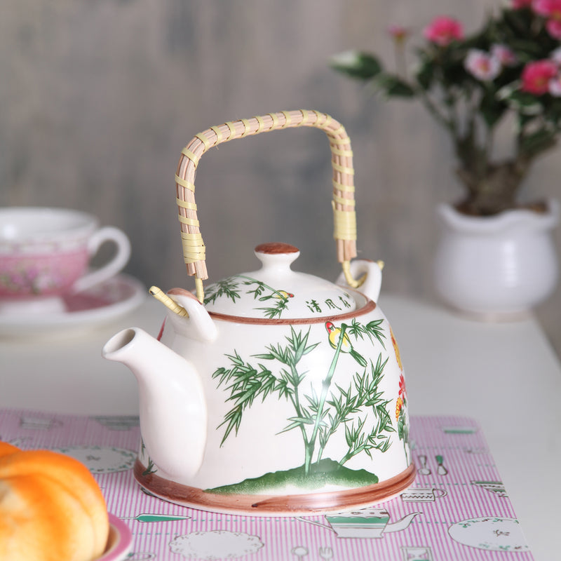 Multicolour Floral Ceramic Tea Pot