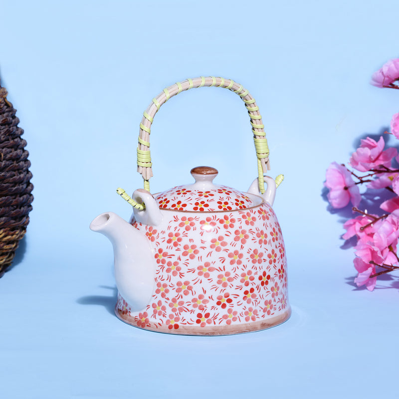 Bright Floral Ceramic Tea Pot