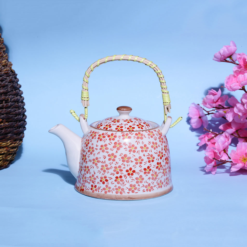 Bright Floral Ceramic Tea Pot