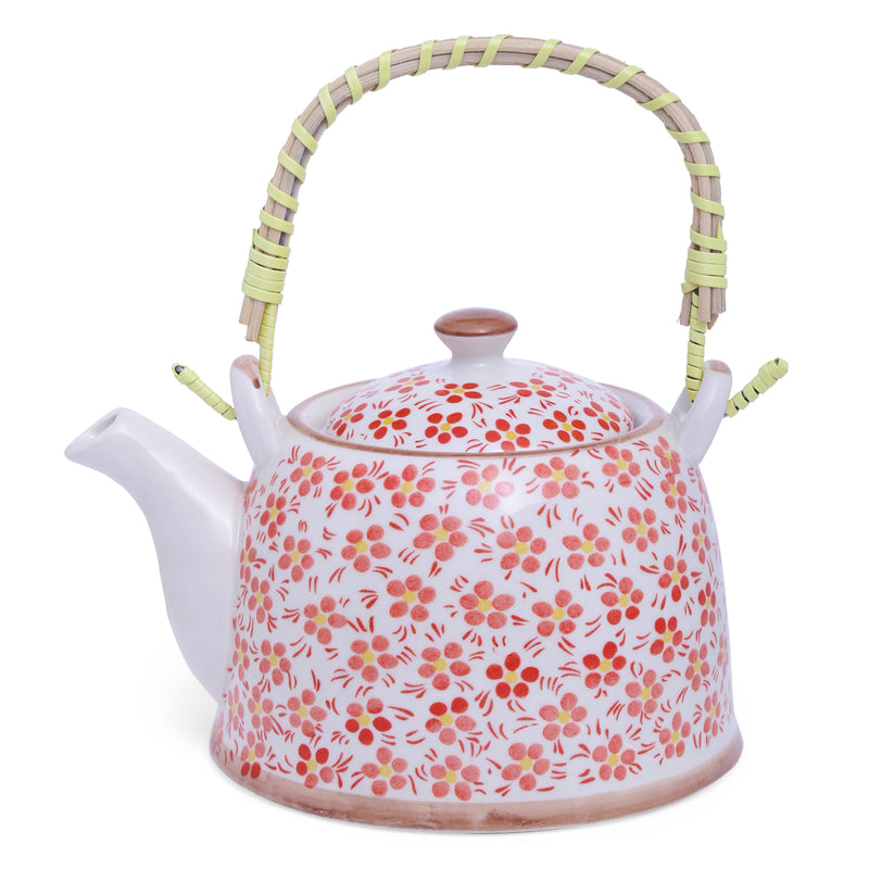 Bright Floral Ceramic Tea Pot