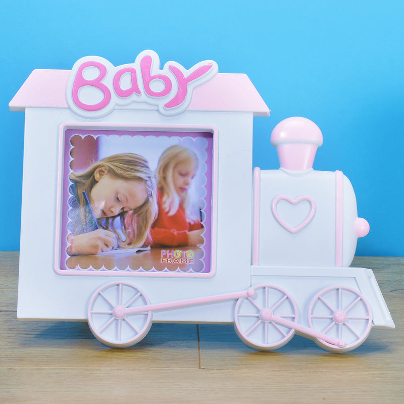 Baby Train Photo Frame - Pink