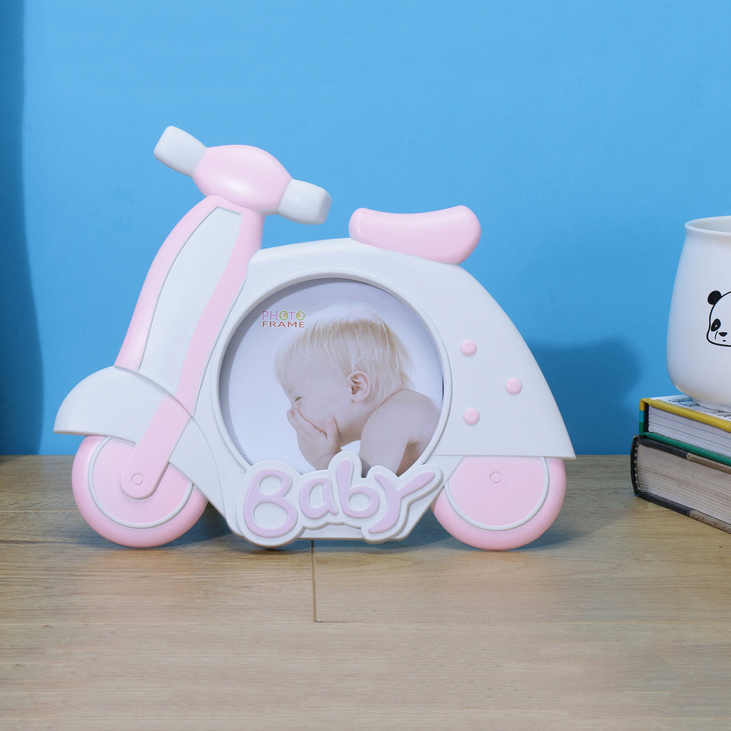 Baby Scooter Photo Frame - Pink