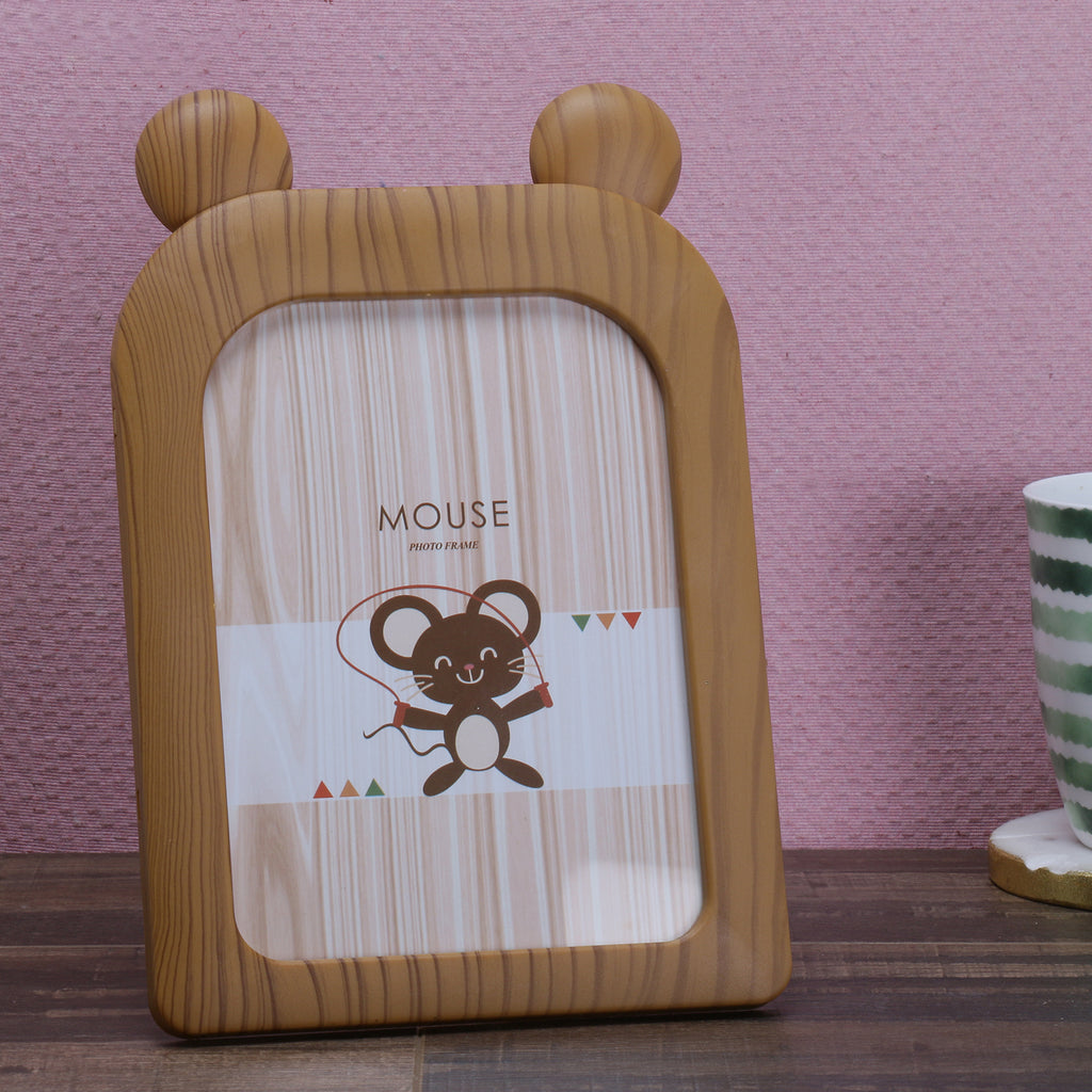 Mouse Photo Frame - Brown