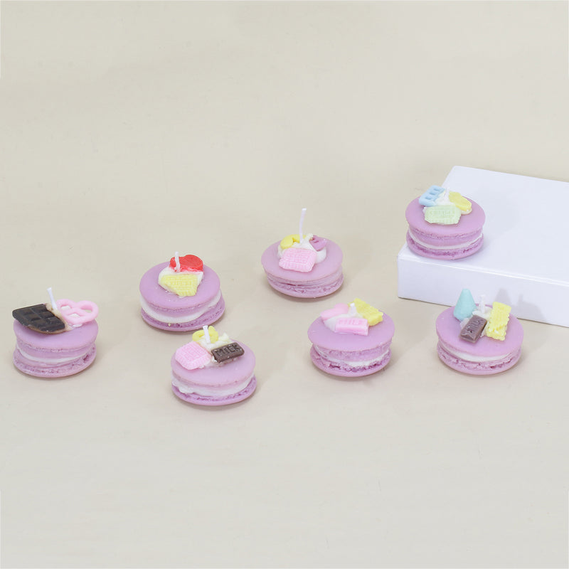 Macaroon Candles - Purple Assorted (Set of 2)