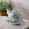 Royal Peacock Kettle, Teacup & Saucer Set