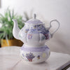 Large Lavender Teapot with Burner Stand