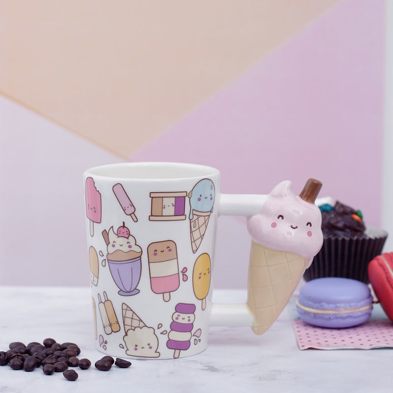 Ice-Cream Cone Handle Mug