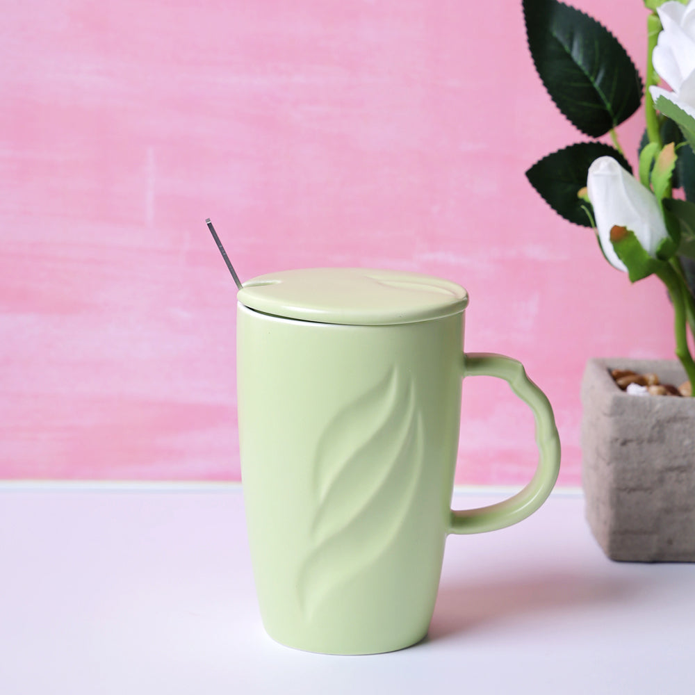 Tall Pastel Coffee Mug - Green