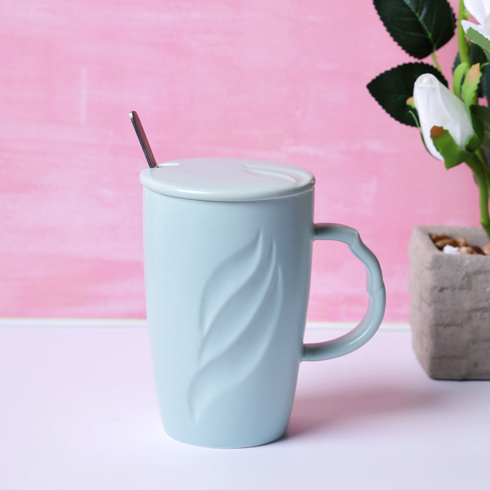 Tall Pastel Coffee Mug - Light Blue