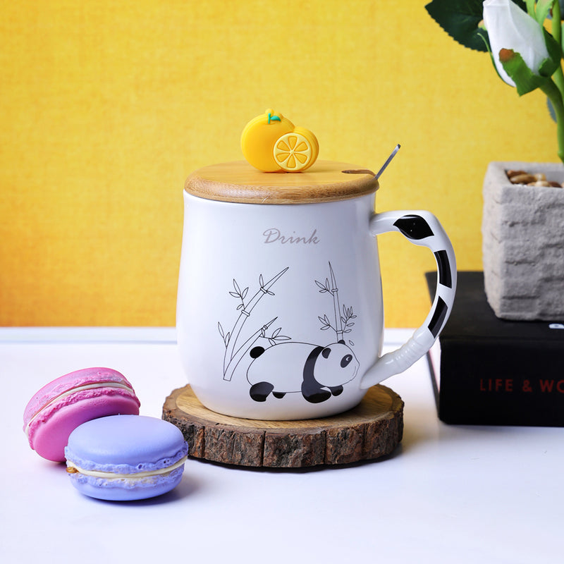 Orange Slice Lid Mug - Panda